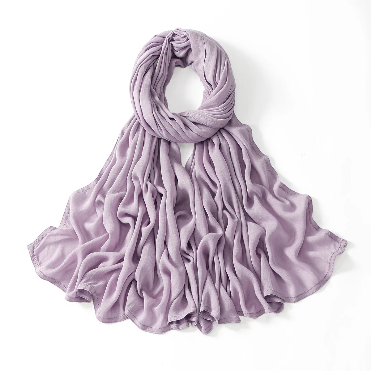 Hijab Modal Coton Rayon – Grand Foulard Islamique Uni Pour Femme 200×85 cm