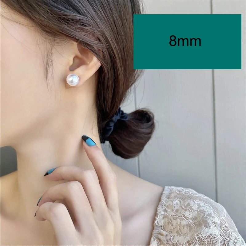 Boucles d'Oreilles Clous Perle d'Eau Douce – Argent 925