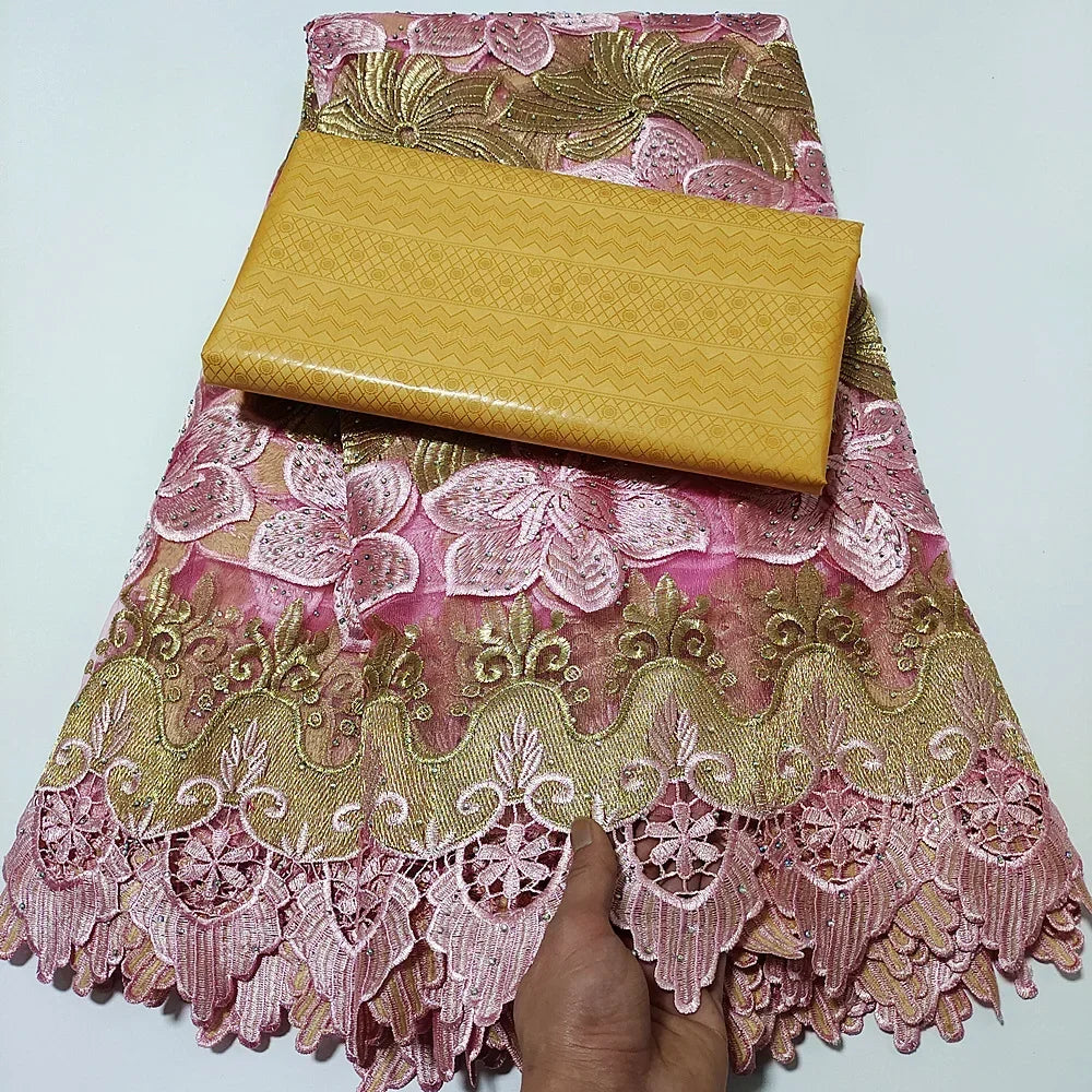 Tissu Tulle Dentelle Filet Africain – Haute Qualité, Couture Fête & Cérémonie (2,5 yards)