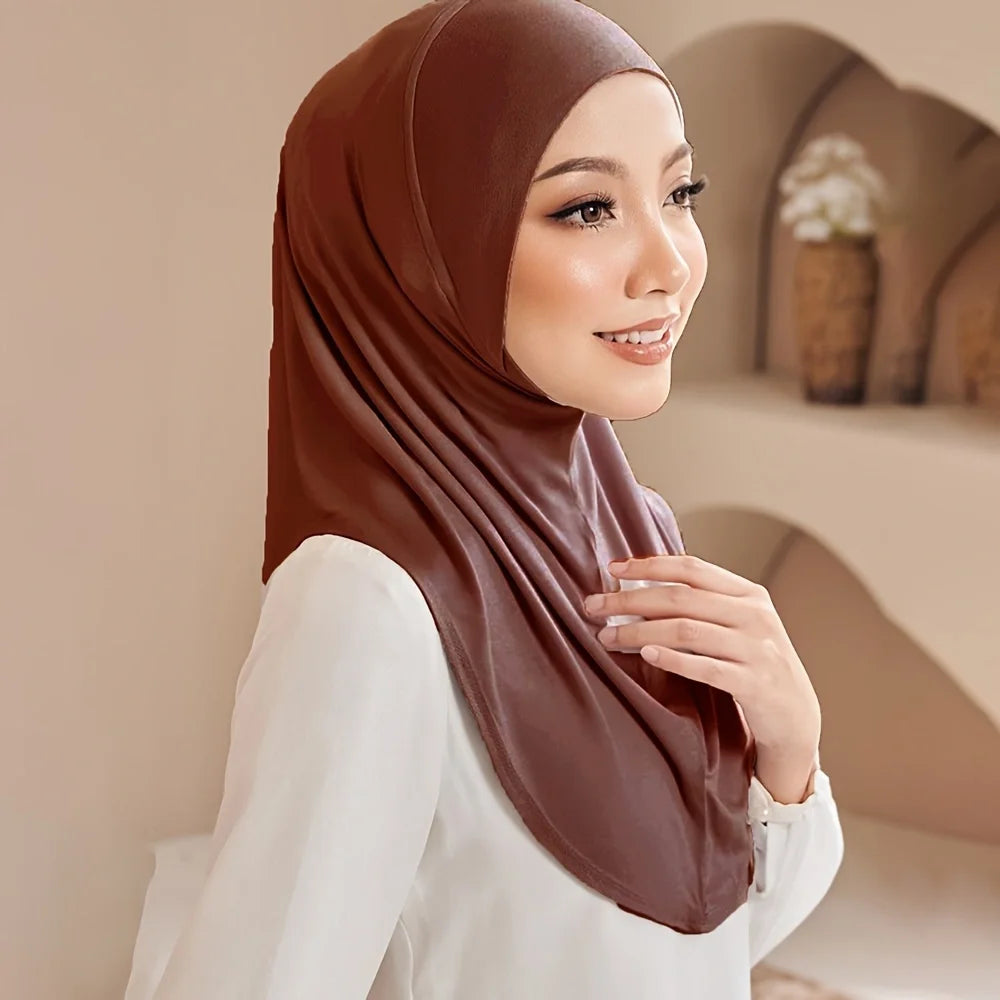 Hijab prêt-à-porter jersey polyester extensible