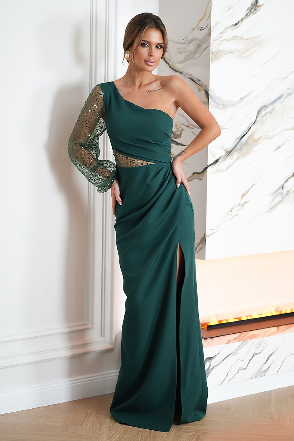 Robe longue model 202384 Bicotone