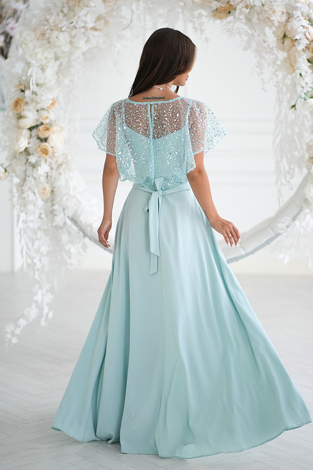 Robe longue model 219695 Bicotone