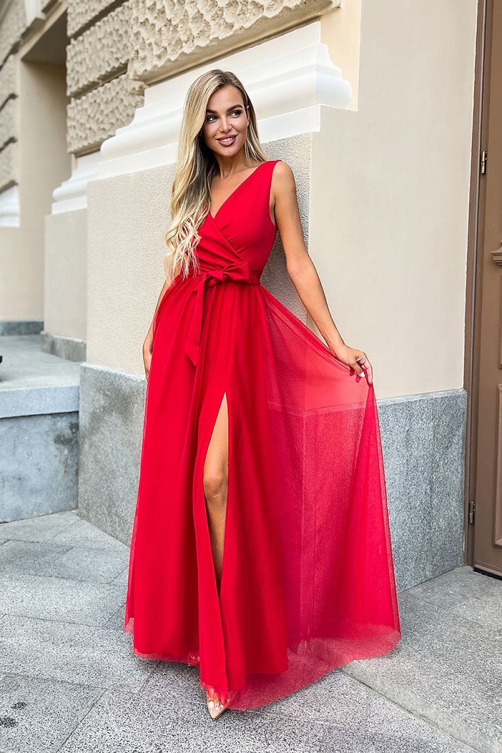 Robe longue model 192639 Bicotone