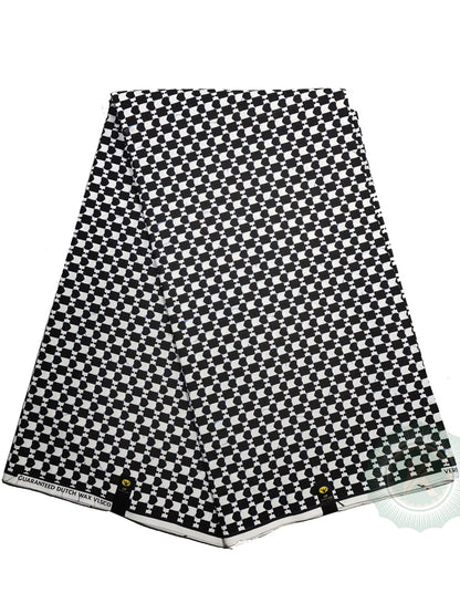 Tissu Wax Hollandais Véritable 100% Coton – Pagne Africain, 6 Yards