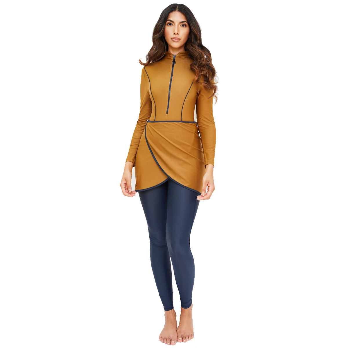 Burkini 3 Pièces Manches Longues Hijab – Maillot Modest Sport Islamique
