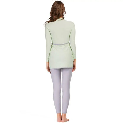 Burkini 3 Pièces Manches Longues Hijab – Maillot Modest Sport Islamique