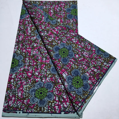 Tissu Wax Africain Ankara Patchwork Batik – Polyester Imprimé, Couture & DIY (6 yards)