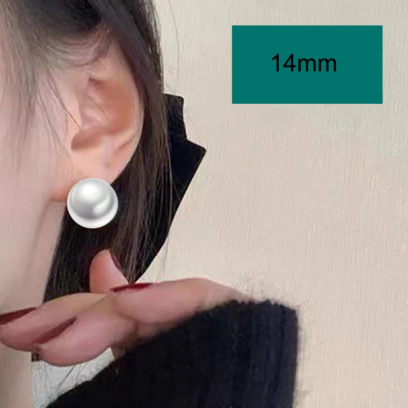 Boucles d'Oreilles Clous Perle d'Eau Douce – Argent 925