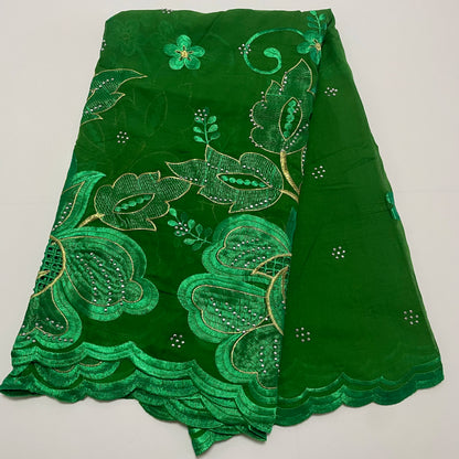 Foulard Islamique 100% Coton Brodé – Hijab Châle Style Dubaï | Toutes Saisons