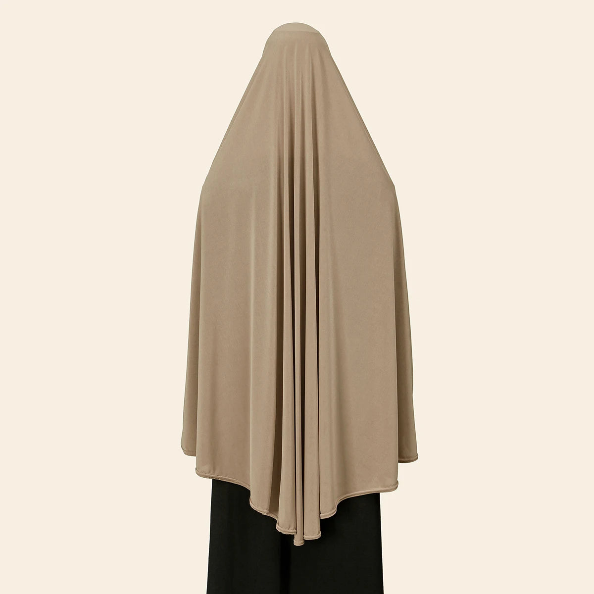 Abaya Femme Couverture Intégrale – Hijab Long Châle Coton Premium, Robe Prière Ramadan Couleur Unie
