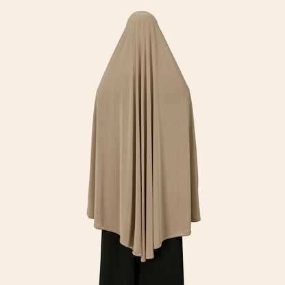 Abaya Femme Couverture Intégrale – Hijab Long Châle Coton Premium, Robe Prière Ramadan Couleur Unie