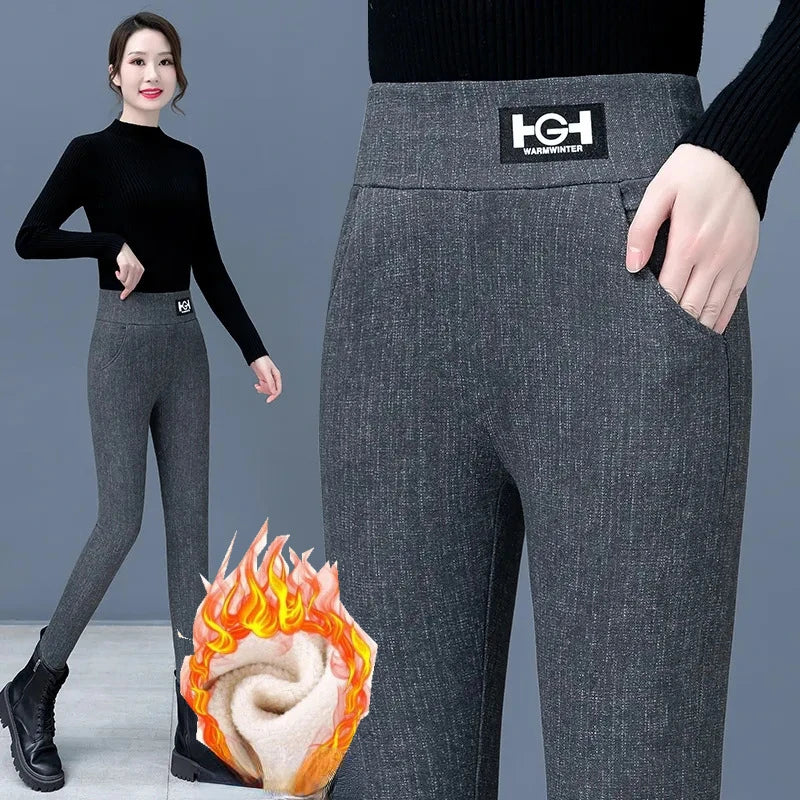 Legging Chaud Laine d'Agneau Taille Haute — Confort & Style Hiver