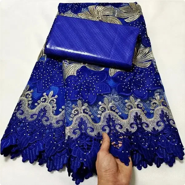 Tissu Tulle Dentelle Filet Africain – Haute Qualité, Couture Fête & Cérémonie (2,5 yards)