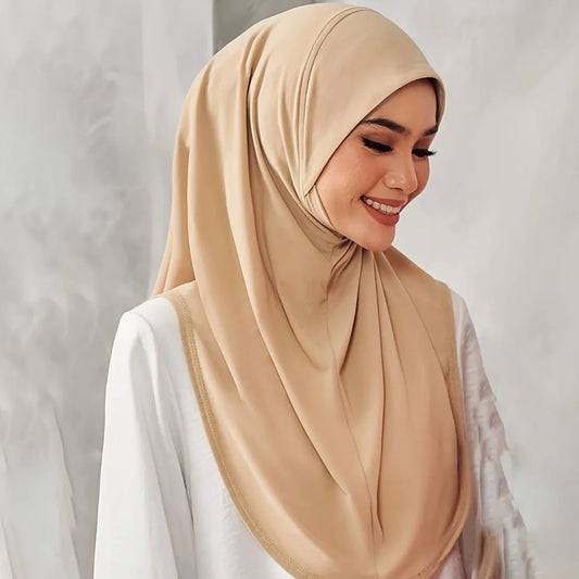 Hijab prêt-à-porter jersey polyester extensible