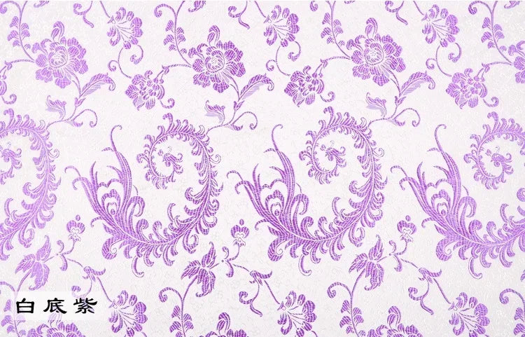 Tissu Brocart Jacquard Imitation Soie – Floral, Couture & DIY (75 cm de large)