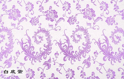 Tissu Brocart Jacquard Imitation Soie – Floral, Couture & DIY (75 cm de large)