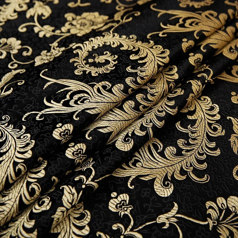 Tissu Brocart Jacquard Imitation Soie – Floral, Couture & DIY (75 cm de large)