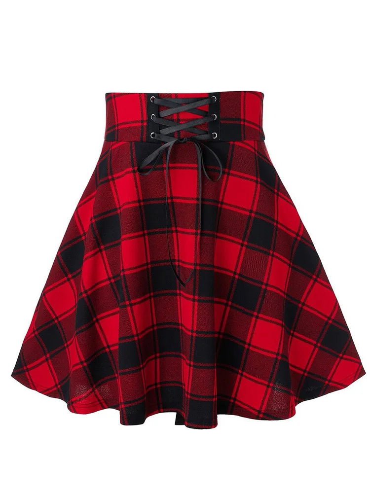 Gothic Plaid Skirt – Women's Punk & Grunge Style