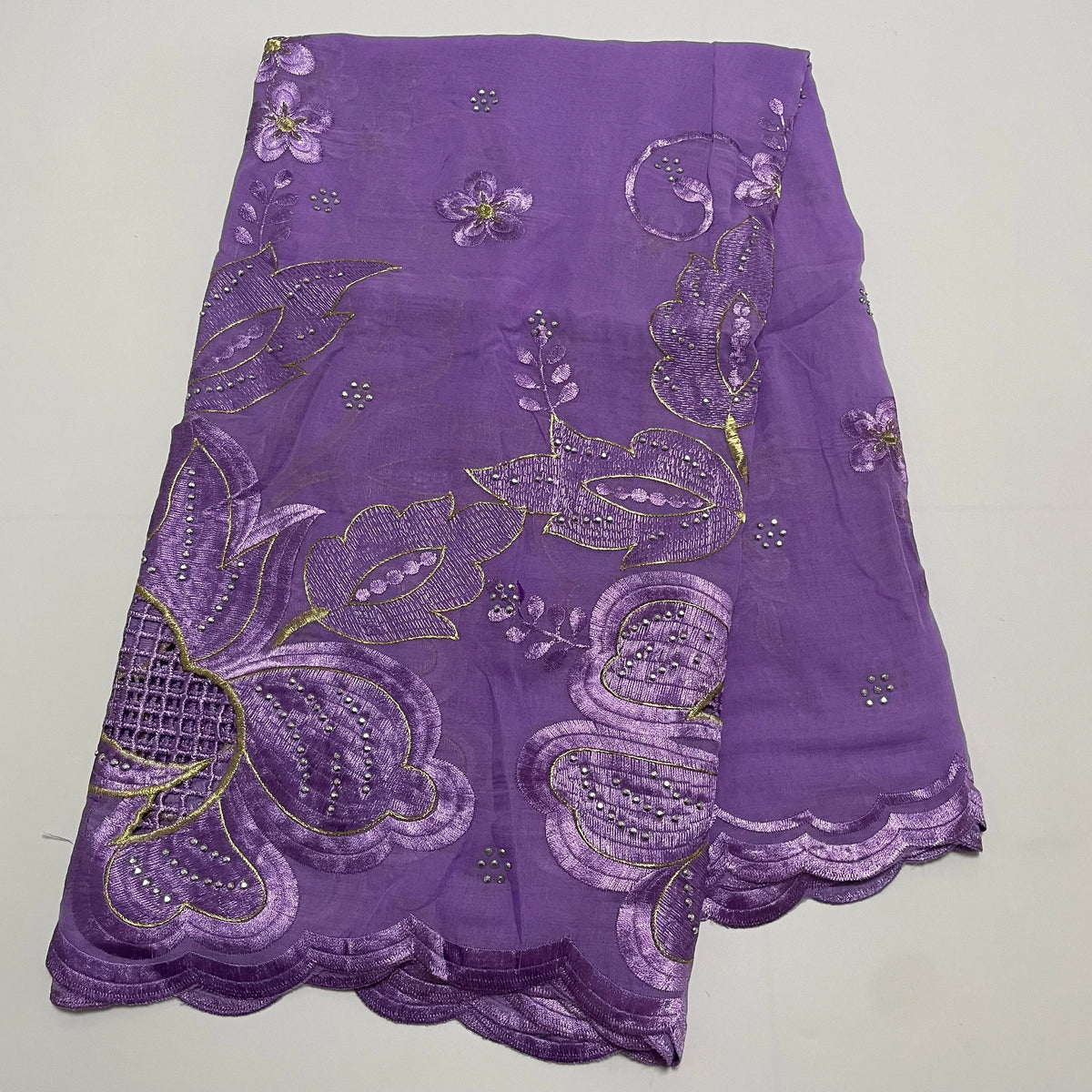 Foulard Islamique 100% Coton Brodé – Hijab Châle Style Dubaï | Toutes Saisons