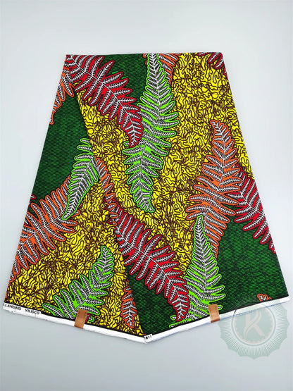 Tissu Wax Hollandais Véritable 100% Coton – Pagne Africain, 6 Yards