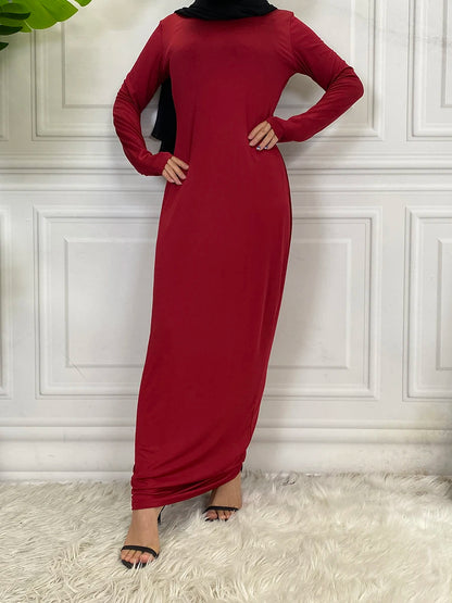 Abaya robe longue femme polyester casual printemps-été