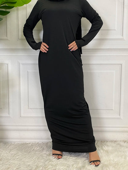 Abaya robe longue femme polyester casual printemps-été