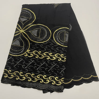 Foulard Islamique 100% Coton Brodé – Hijab Châle Style Dubaï | Toutes Saisons