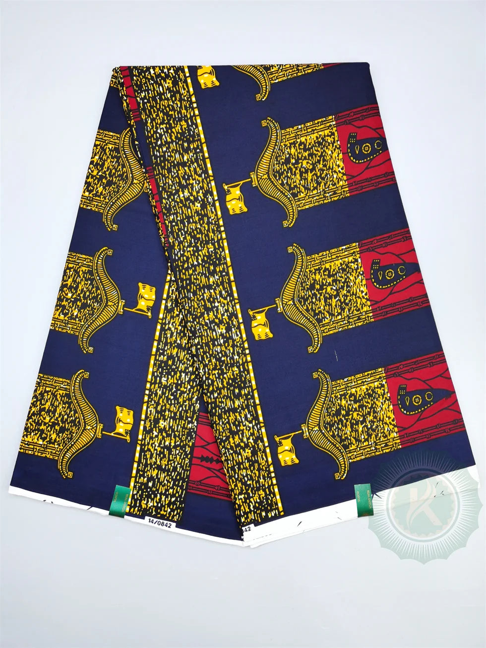 Tissu Wax Hollandais Véritable 100% Coton – Pagne Africain, 6 Yards