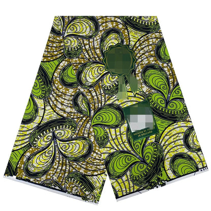 Tissu Wax Africain 100% Coton – Imprimé Authentique, 6 Yards
