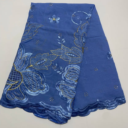 Foulard Islamique 100% Coton Brodé – Hijab Châle Style Dubaï | Toutes Saisons