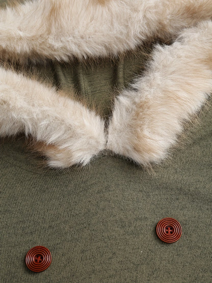 Robe Longue Grande Taille Vert Olive Manches Longues – Ceinture Réglable, Style Bohème Élégant