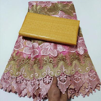 Tissu Tulle Dentelle Filet Africain – Haute Qualité, Couture Fête & Cérémonie (2,5 yards)