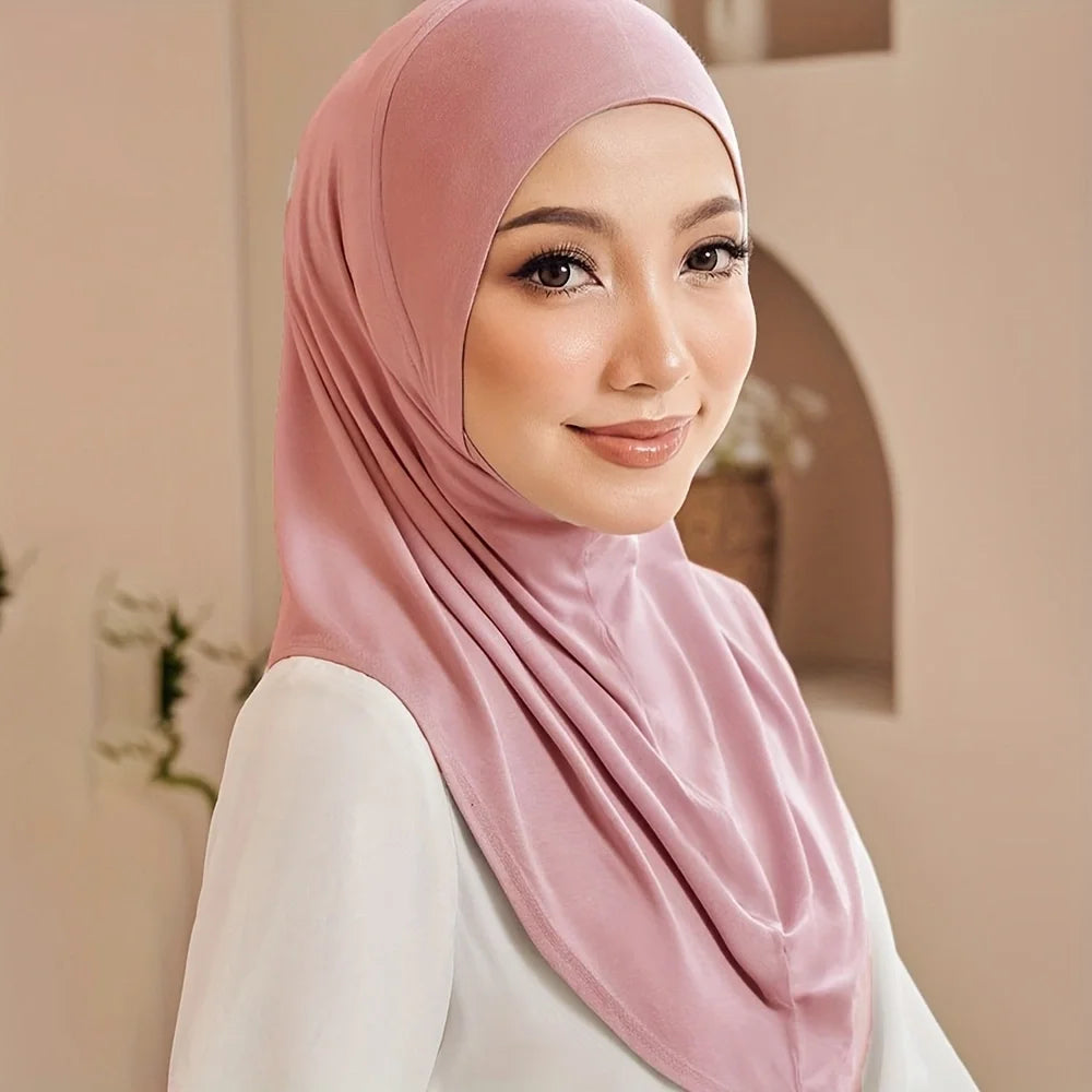 Hijab prêt-à-porter jersey polyester extensible