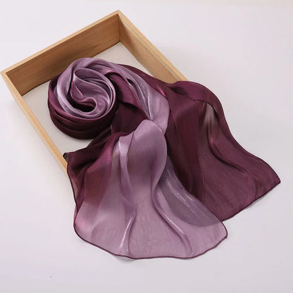 Hijab Satin Bicolore Dégradé – Foulard Islamique Élégant Pour Mariage & Occasions Spéciales