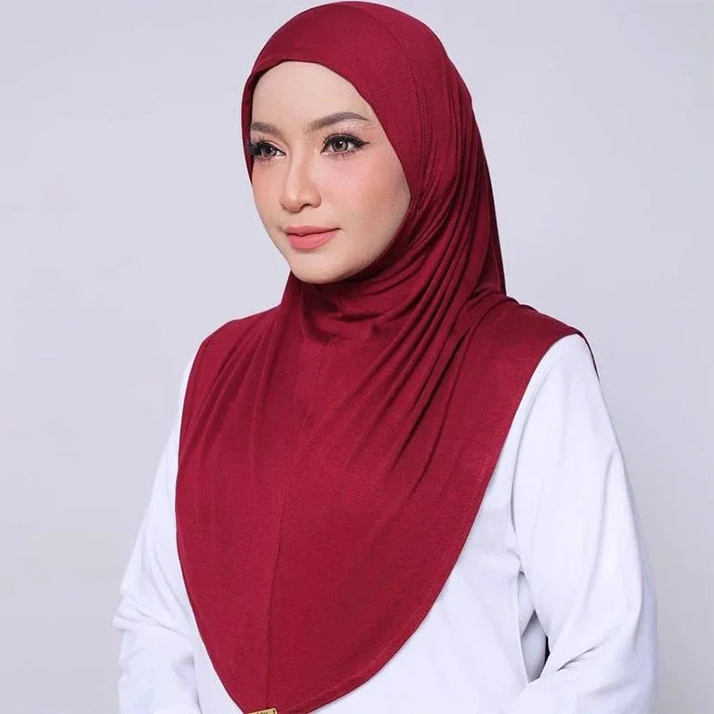 Hijab prêt-à-porter jersey polyester extensible