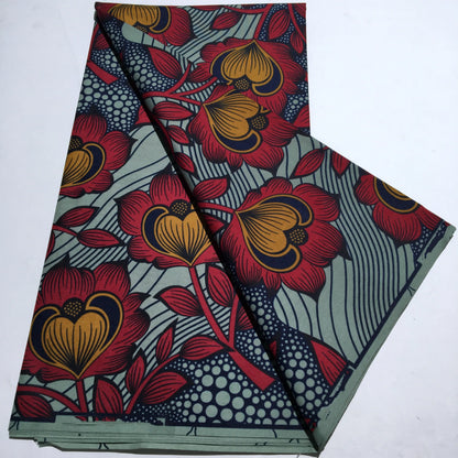 Tissu Wax Africain Ankara Patchwork Batik – Polyester Imprimé, Couture & DIY (6 yards)