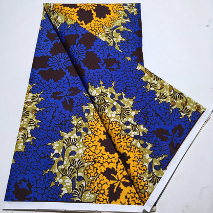 Tissu Wax Africain Ankara Patchwork Batik – Polyester Imprimé, Couture & DIY (6 yards)