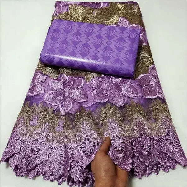 Tissu Tulle Dentelle Filet Africain – Haute Qualité, Couture Fête & Cérémonie (2,5 yards)