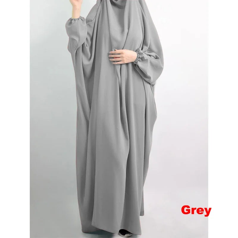 Robe de Prière Musulmane – Abaya Khimar Jilbab À Capuche | Eid & Ramadan
