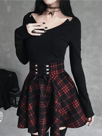 Gothic Plaid Skirt – Women's Punk & Grunge Style
