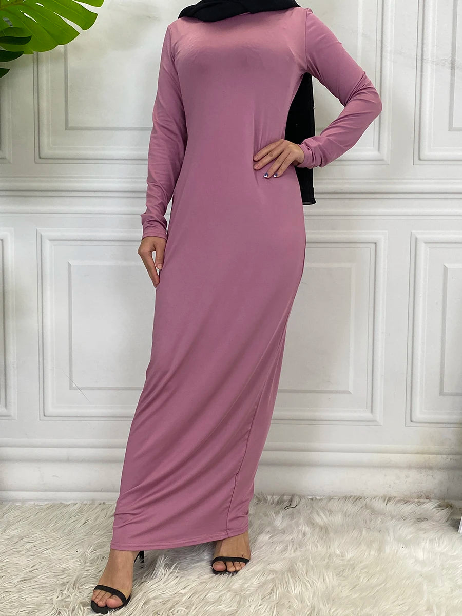 Abaya robe longue femme polyester casual printemps-été