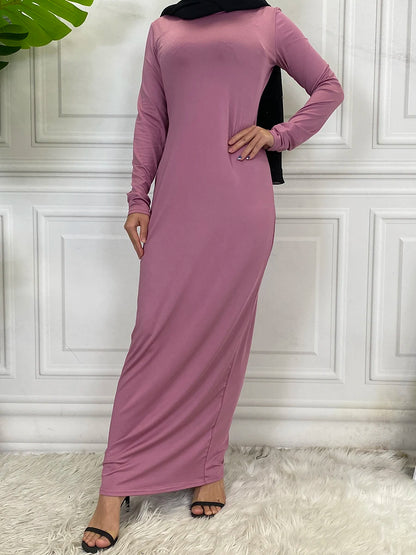 Abaya robe longue femme polyester casual printemps-été