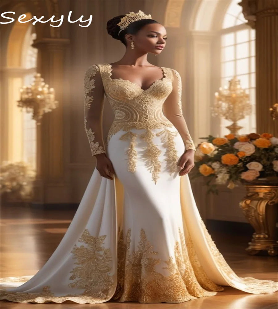 Robe de Mariée Sirène Sur Mesure – Dentelle & Style Arabe Vintage