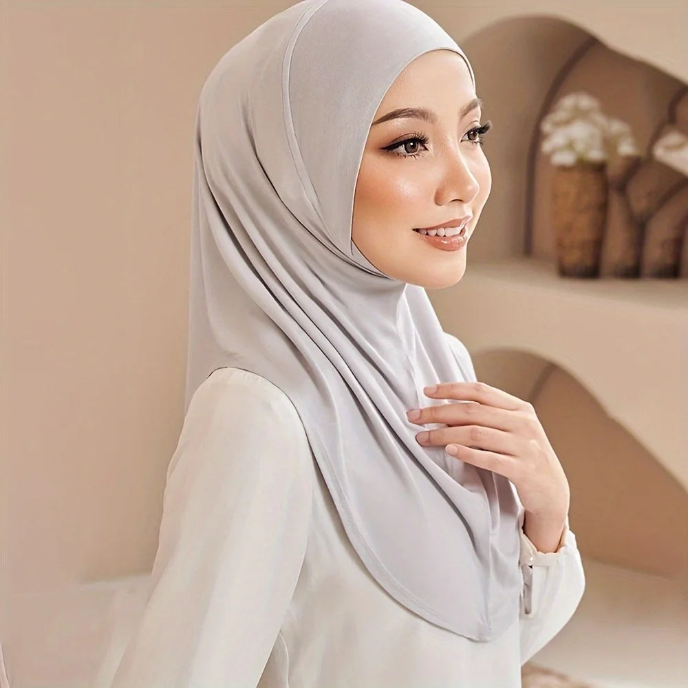 Hijab prêt-à-porter jersey polyester extensible
