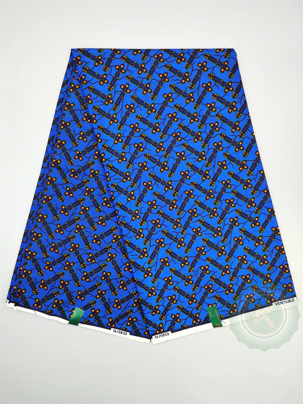 Tissu Wax Hollandais Véritable 100% Coton – Pagne Africain, 6 Yards