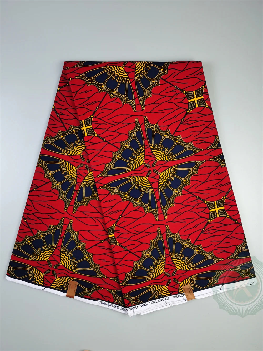 Tissu Wax Hollandais Véritable 100% Coton – Pagne Africain, 6 Yards
