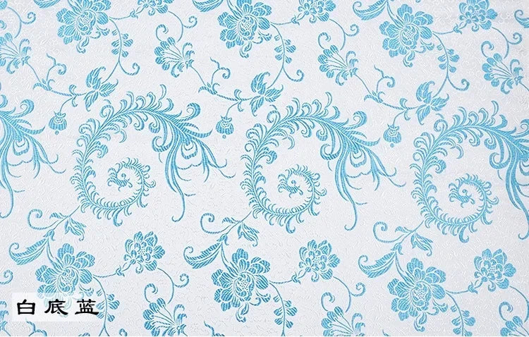 Tissu Brocart Jacquard Imitation Soie – Floral, Couture & DIY (75 cm de large)