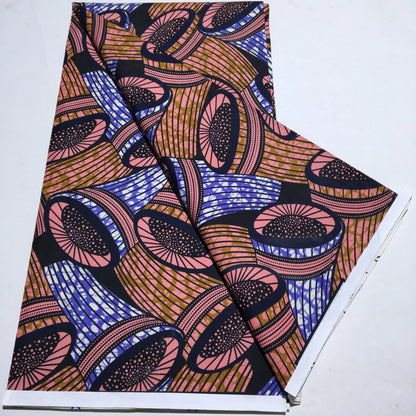 Tissu Wax Africain Ankara Patchwork Batik – Polyester Imprimé, Couture & DIY (6 yards)