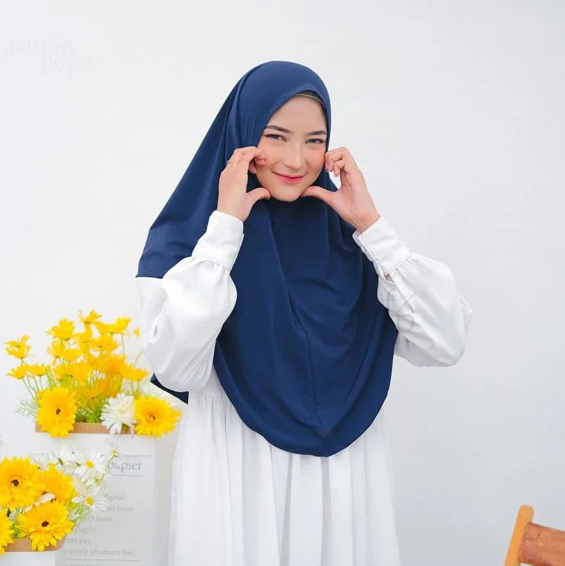 Hijab prêt-à-porter jersey polyester extensible