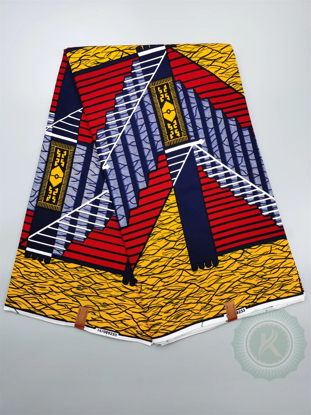 Tissu Wax Hollandais Véritable 100% Coton – Pagne Africain, 6 Yards